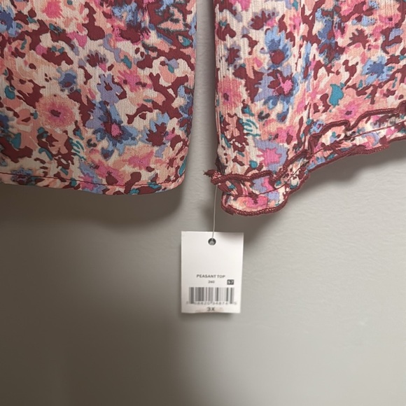 Floral Pink Blouse by Ophelia Roe 3X NWT - Picture 4 of 5